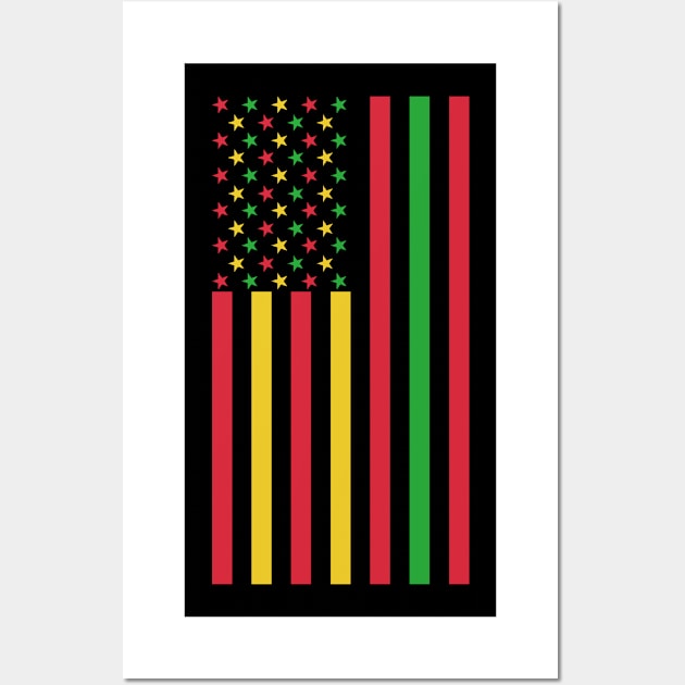 Juneteenth african american Flag Freedom Equality Wall Art by qwertydesigns